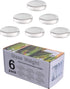 6 Pack - Large glass fermentation weights for wide mouth Mason jars. Preservation and Pickling. Dishwasher safe. Gift box included. Premium Presents brand