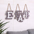 Eat Signs Kitchen Decor,Rustic Kitchen Sign,Farmhouse Kitchen Wall Art,Dining Room Wall Decor,Kitchen Letters Decor,Brown/White, 24*7.8inch