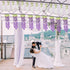 12 PCS 3.6 Feet Artificial Fake Wisteria Vine Rattan Hanging Garland Silk Flowers String Home Party Wedding D©cor, Purple
