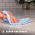 S&T INC. Microfiber Cleaning Cloths Reusable and Lint-Free Towels for Home, Kitchen and Auto, 11.5" x 11.5", 50 Pack, Light Blue