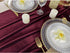 EHLDekol Luxurious Velvet Table Runner, 10ft Wedding Reception Decorations, 20x120inch Soft Velvet Fabric, Table Linen Overlay, Wedding Table Runners (Burgundy, 20X120inch)