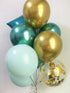 Birthday Decorations Mint Green Gold - Happy Birthday Balloons Chrome Green Set Foil Bannner for Kids Men Women Bday Party Decor Kit Supplies