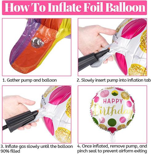 Sharlity Happy Birthday Foil Mylar Helium Balloon, 18" Round Foil Balloon, Pack of 30