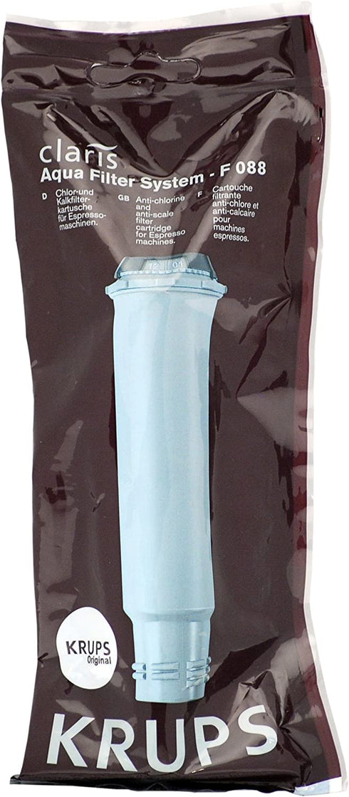 KRUPS F088 Water Filtration Cartridge for KRUPS Precise Tamp Espresso Machines and KRUPS Fully Automatic Machines for XP5220, XP5240 XP5280 XP5620 EA82 And EA9000 , White