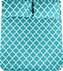 Utopia Bedding Printed Queen Sheet Set - 1 Fitted Sheet, 1 Flat Sheet and 2 Pillowcases - Soft Brushed Microfiber Fabric - Shrinkage and Fade Resistant (Queen, Aqua Quatrefoil with White Pattern)