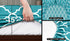 Utopia Bedding Printed Queen Sheet Set - 1 Fitted Sheet, 1 Flat Sheet and 2 Pillowcases - Soft Brushed Microfiber Fabric - Shrinkage and Fade Resistant (Queen, Aqua Quatrefoil with White Pattern)