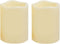CANDLE CHOICE Waterproof Outdoor Battery Operated Flameless Candles with Timer Flickering Plastic Resin Electric LED Pillar Lights for Lantern Patio Garden Wedding Party Decorations 3x4 Inches 2 Pack