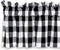 Cackleberry Home Black and White Buffalo Check Valance Curtain Woven Fabric Lined 54 Inches W x 17 Inches L