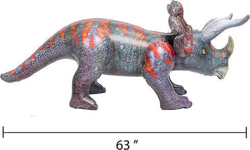 JOYIN 63" Triceratops Inflatable Dinosaur Toy for Party Decorations, Birthday Party Gift, Gift for Kids and Adults