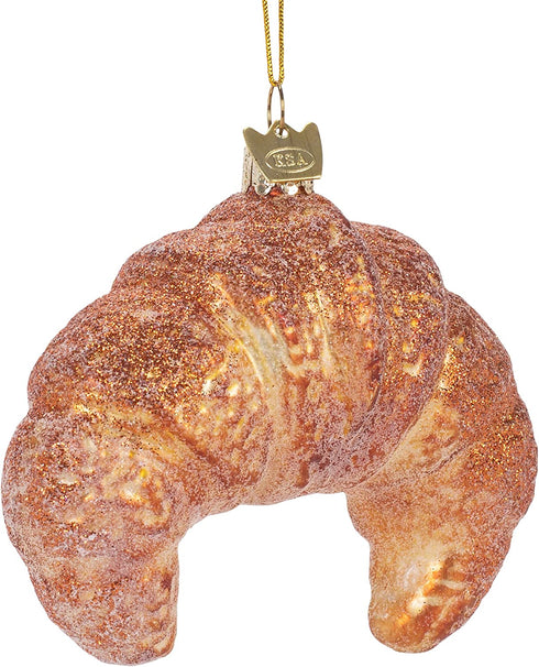Kurt Adler Noble Gems Croissant Glass Christmas Tree Ornament NB1551