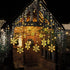 126 LED Window Curtain String Lights Fairy Hanging Lights USB Plug in Curtain Theme Light 8 Modes Control Decoration Window Light for Indoor Outdoor for Party (Warm White,Snowflake)