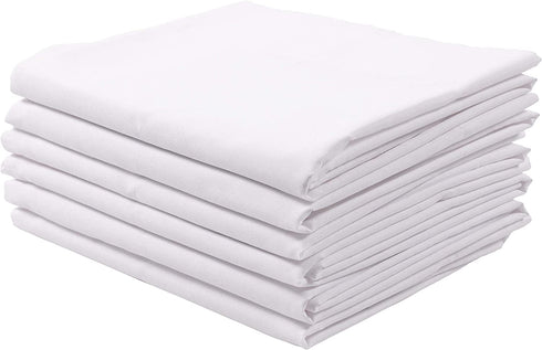 KAF Home Brushed Microfiber Pillow Cases Bulk Pack | Set of 12 Standard Queen Sized Pillow Cases | White | Perfect to Control Allergies and Insure Sound, Luxurious Sleep