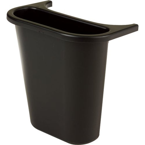 Rubbermaid Commercial Products FG295073BLA Plastic Resin Deskside Wastebasket/Recycling Side Saddle Basket, Black