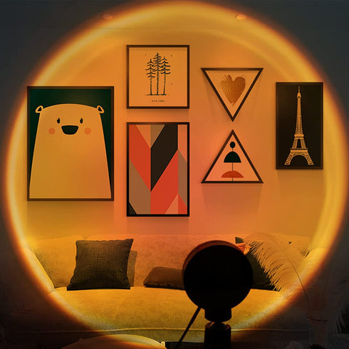 Sunset lamp, Projector Lights, Sunset Lights, Night Light for Christmas, Lulijay LED Sunset Lights for Bedroom which is for Stream Live Sunset Rainbow (Sunset)