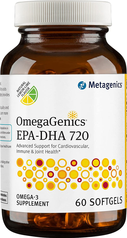 Metagenics OmegaGenics EPA-DHA 720mg - Daily Omega 3 Fish Oil Supplement to Support Cardiovascular, Musculoskeletal and Immune System Health - 60 Count