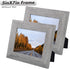 Golden State Art, 5x7 Picture Frame - Wide Molding - Wood Grain Style - Easel for Tabletop Display, Back Hangers for Wall Display - Great for Baby Pictures, Weddings, Portraits (2 Pack, Gray)