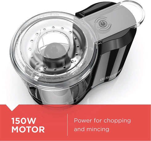 Black+Decker HC150B 1.5-Cup One-Touch Electric Food Chopper, Capacity