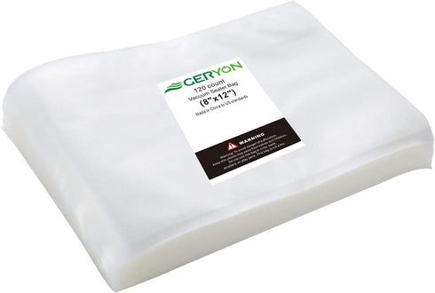 GERYON Vacuum Sealer Bags, 120 count 8"x12" Pre-Cut Food Sealer Bags Fit for Geryon and other Vacuum Sealer Machine