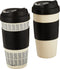 Copco Reusable Set of 2 Insulated Double Wall Travel Mugs, 2 Count (Pack of 1), White/Black