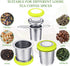 2 Pieces Tea Infusers with Tea Scoop Stainless Steel Tea Strainer Folding Handle Tea Filter Fine Mesh Strainer Brewing Basket with Silicone Lid for Loose Leaf Tea