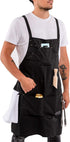 Master Chef Apron for Men Professional Waterproof Heavy Duty Black Cooking Apron for BBQ Grill Kitchen Apron for Women with Pockets M to XXL Size men's apron