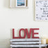 MyGift Decorative Love Cutout Letters Sign, Distressed Red Wood Word Sign, Valentine's Day Gifts for Her