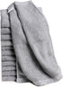 Qioo Washcloths Set 12 Pack,12"x12" Bamboo Baby Washcloths,Wash Cloths for Bathroom-Hotel-Spa-Kitchen Multi-Purpose Fingertip Towels & Face Cloths ?Grey?