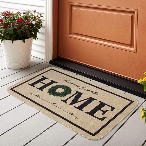 ONWAY Indoor Front Door Mat 18x29 Inch Welcome Mats Non-Slip Doormat Entry Rugs for Inside House and Home Entrance with Home Quote