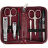 3 Swords Germany - brand quality 8 piece manicure pedicure grooming kit set for professional finger & toe nail care scissors clipper fashion leather case in gift box, Made in Solingen Germany (00828)