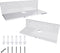 Meperg 9 Inch Clear Acrylic Floating Wall Shelf Set of 2, Small Acrylic Wall Display Shelf for Bathroom,Bedroom,Living Room,Office.