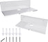 Meperg 9 Inch Clear Acrylic Floating Wall Shelf Set of 2, Small Acrylic Wall Display Shelf for Bathroom,Bedroom,Living Room,Office.