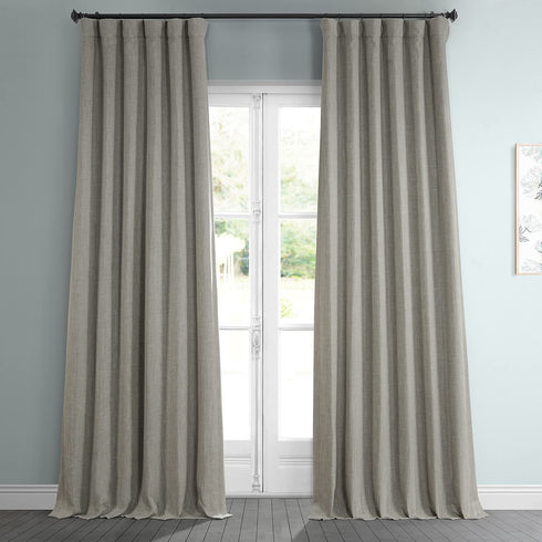 HPD Half Price Drapes BOCH-LN185-P Faux Linen Room Darkening Curtain (1 Panel) 50 X 84, BOCH-LN1857-84, Oatmeal