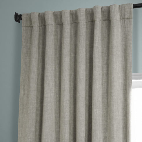 HPD Half Price Drapes BOCH-LN185-P Faux Linen Room Darkening Curtain (1 Panel) 50 X 84, BOCH-LN1857-84, Oatmeal