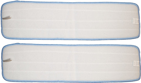Nine Forty 36 Inch Microfiber Wet or Dry Flat Hardwood Floor Dust Mop Head Refill | Replacement Pads | Washable Industrial Commercial Supplies (2 Pack)