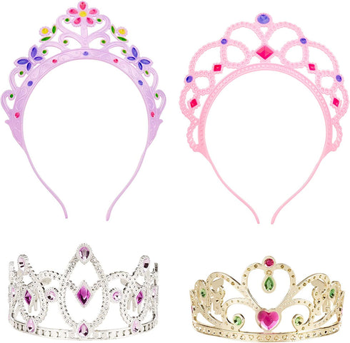 Melissa & Doug Dress-Up Tiaras for Costume Role Play (4 pcs)