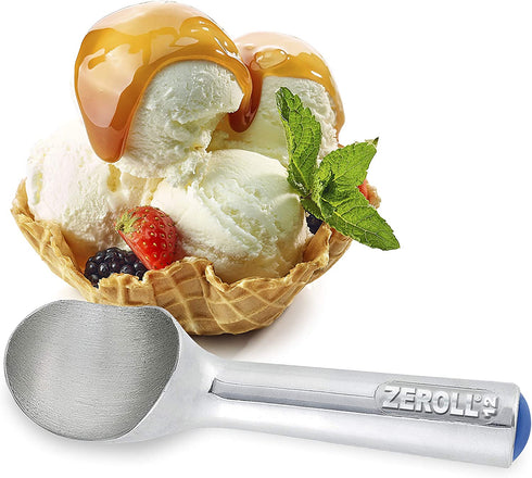 Zeroll 1012 Original Ice Cream Unique Liquid Filled Heat Conductive Handle Simple One Piece Aluminum Design Easy Release 24 Scoops per Gallon Made in USA, 3-Ounce, Silver