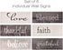 EXCELLO GLOBAL PRODUCTS Hanging Home Decor Sign with Sawtooth Hook and Jute Hanging Rope (Grateful, Love, Believe, Thankful, Faith, Blessed)