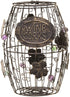 Mind Reader Barrel Metal Wine Cork Holder with Ornaments, Black