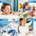 RICHYN Kitchen Towel Hooks Blue €“ Set of 2 self Adhesive Towel Hook €“ Premium Chrome Finish & Easy Installation €“ Firmly Holds Towel Without Tearing €“ Ideal as Bathroom, Outdoor Towel Holders