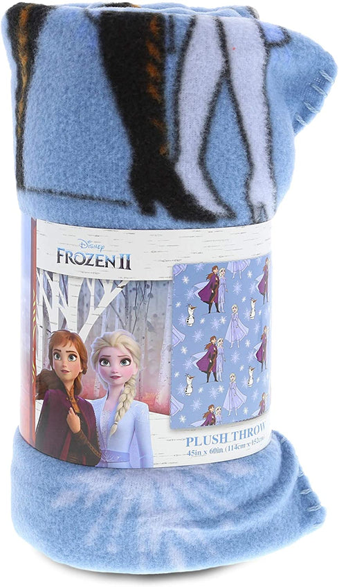 Disney Frozen Magical Fleece Throw Blanket - Princess Elsa & Anna Kids Fleece Throw Blanket for Girls & Boys, Soft & Cozy Plush Lightweight Plush Fabric Bed Cover Decor - Size 45?x 60?