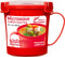 Sistema Microwave Soup Mug with Lid and Steam Release Vent, Dishwasher Safe, 22.1-Ounce, Red