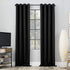 Sun Zero Nordic 2-pack Theater Grade Extreme 100% Blackout Grommet Curtain Panel Pair, 52" x 63", Black