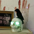 DR.DUDU Raven on Skull Halloween Decoration with LED Lights, Gothic Crow Perching on Skeleton Resin Figurine Haunted House Statue for Tabletop Desk Home Office Decor