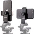 DaVoice Tripod Phone Mount Adapter, 360 Rotating Holder, Compatible with iPhone Smartphone Camera Stand, Universal Cell Phone Attachment Clip Clamp