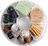 Mind Reader Acrylic Storage & Organizer 6 Compartment Tea Bag Holder with Lid, Round Pantry Organizer for Kitchen, Clear, Clear Round, Clear Round