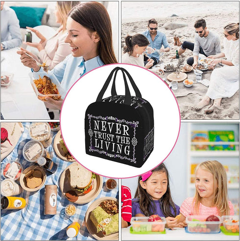antcreptson Never Trust The Living Oxford Cloth Waterproof Thick Insulation Bag Picnic Bag Large Portable Lunch Box Bag Frozen Bag Insulation Package