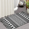 iOhouze Boho Bathroom Rug with Tassel, 2'x3', 100% Woven Black Geometric Rug Fully Reversible, Cotton Machine Washable Boho Outdoor Rug for Kitchen Bedroom Living Room Laundry Entry Doorway