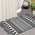 iOhouze Boho Bathroom Rug with Tassel, 2'x3', 100% Woven Black Geometric Rug Fully Reversible, Cotton Machine Washable Boho Outdoor Rug for Kitchen Bedroom Living Room Laundry Entry Doorway