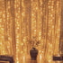 Twinkle Star 300 LED Window Curtain String Light Wedding Party Home Garden Bedroom Outdoor Indoor Wall Decorations, Warm White