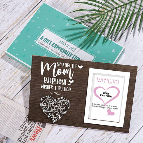 Best Mom Gifts Mothers Day Gifts for Mom from Daughter Son Kids, Mom Picture Frame Mother-in Law-Gifts New Mom Gifts for Women, Birthday Gifts for Mom Who Has Everything Mom Christmas Gifts-4x6 Photo